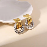 Womens Versatile Metal Elegant Hoop Earrings