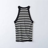 Strap Knit Top With Neck Hanging