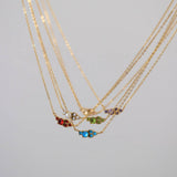 CLASSIC SIMPLE COLORFUL BIRTHSTONE NECKLACE_CWMM5669