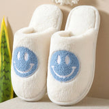 COZY SMILING FACE SLIPPERS FUZZY SLIPPERS WOMEN_CWSHS0249