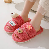 HOME DOUBLE BAR CARTOON OPEN COTTON SLIPPERS_CWSHS0829