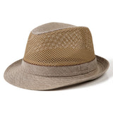 MENS SUMMER SUN PROTECTION MESH STRAW HAT_CWAH1464