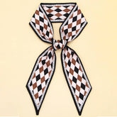 FLORAL LETTER SCARF HAIR TIE BAG RIBBON_CWASC0096