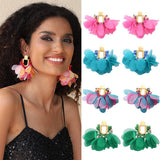U-Shaped Beaded Tassel Earrings Dopamine Style_Cwmm6167
