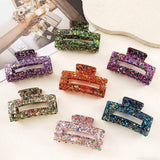 Acrylic Square Sequin Hollow Hair Claw_Cwaha07291