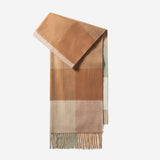 100% WOOL PLAID SCARF LONG WARM WINTER WRAP_CWASC1095