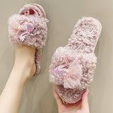 HOMEN LEISURE ROLL PLUSH OPEN TOED SLIPPERS_CWSHS0366