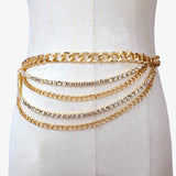 MULTI LAYER DIAMOND STUDDED RETRO WAIST CHAIN_CWMM0668