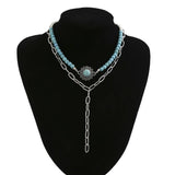 FASHIONABLE AND SIMPLE MULTI LAYER ALLOY NECKLACE_CWMM3188