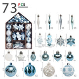 CHRISTMAS BALL SET WITH PAINTED HOUSE DESIGN_CWMM9885