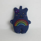 HAND EMBROIDERED RAINBOW BEAR PLUSH CHARM_CWMM6009