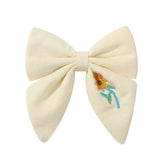 CHILDRENS EMBROIDERED FLORAL BOW HAIRPIN_CWAHA2352