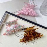 Vintage 3D Butterfly Hair Claw French Acetate Clip_Cwaha1335
