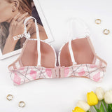 Women Fashion Pink Gathered Bra_Cwmu0154