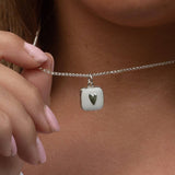 SIMPLE STAINLESS STEEL COLORFUL HEART NECKLACE_CWMM3823