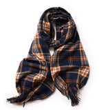 PLAID WINTER SCARF FOR WOMEN SOFT TASSEL SHAWL_CWASC0224