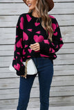 Valentines Day Matching Heart Jacquard Sweater