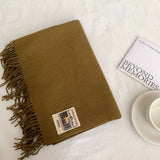 SOLID COLOR FAUX CASHMERE SCARF WINTER WRAP_CWASC2303