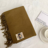 SOLID COLOR FAUX CASHMERE SCARF WINTER WRAP_CWASC2303