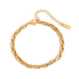 18K GOLD TITANIUM STEEL CHAIN BRACELET_CWAJE4786