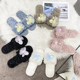 HOMEN LEISURE ROLL PLUSH OPEN TOED SLIPPERS_CWSHS0366