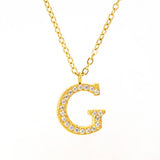 FASHION 26 LETTER DIAMOND PENDANT NECKLACE_CWAJE0684