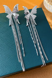 BUTTERFLY PENDANT CHAIN DROP EARRINGS_CWAJE0346