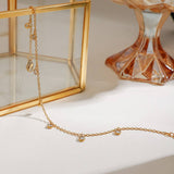 FASHION 18K GOLD ZIRCON STAINLESS STEEL ANKLET_CWAJE4789