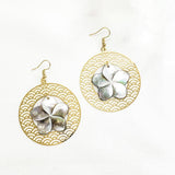 EXQUISITE NATURAL SHELL HOLLOW WREATH EARRINGS_CWMM4258