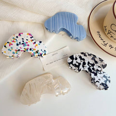 SIMPLE ACETATE HAIR CLAW FRENCH STYLE SHARK CLIP_CWAHA2639