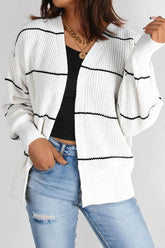 Womens Short Loose Knit Cardigan Coat