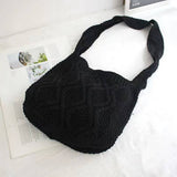 Cwab4573_Solid Knit Twist Vintage Tote Crossbody Bag