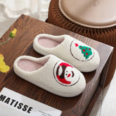 CHRISTMAS SNOWMAN TREE HOME COTTON SLIPPERS_CWMM3062