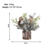MINI CHRISTMAS TREE WITH RED BERRIES PINECONES_CWMM9895