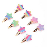 GLITTER BB CLIP SET WITH STARS HEARTS FOR GIRLS_CWAHA6714