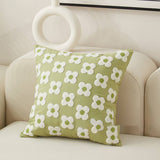 FLORAL EMBROIDERED SQUARE PILLOW COVER SOFA CUSHION_CWMM7708