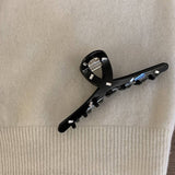 Rhinestone Hair Claw Simple Elegant Shark Clip_Cwaha07964