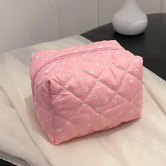 FLORAL COTTON MAKEUP BAG COSMETIC STORAGE POUCH_CWAB4420
