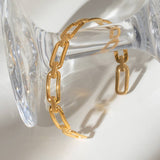 CLASSIC 18K GOLD STEEL OPEN SPLIT CUFF BRACELET_CWAJE4897