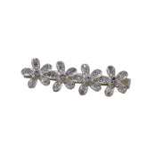RHINESTONE FLORAL HAIR CLIP SIDE DUCKBILL BANG PIN_CWAHA4743