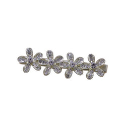 RHINESTONE FLORAL HAIR CLIP SIDE DUCKBILL BANG PIN_CWAHA4743