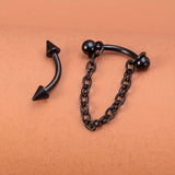 2 IN 1 DETACHABLE LIP RING TITANIUM SPIKE BALL_CWMM9590