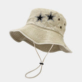 Womens Star Rhinestone Wide Brim Sun Hat_Cwah3807