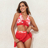 PRINTED CUTE SKIRT THREE PIECE SWIMSUIT_CWMW0324