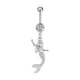 MERMAID BELLY RING HYPOALLERGENIC STAINLESS STEEL_CWMM9317