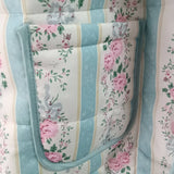 STRIPED FLORAL PRINT LOOSE QUILTED JACKET_CWOJA1552