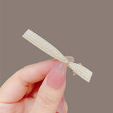 PEARL BOW TIE DUCKBILL CLIP SIDE CLIP BANGS CLIP_CWAHA4659