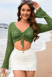 V Neck Strappy Waistless Kintted Cover Ups_Cwtstl1076
