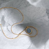 OVAL AQUAMARINE NECKLACE_CWAJE1600