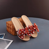 LINEN INDOOR SLIPPERS FOR WOMEN NON SLIP_CWSHF0208